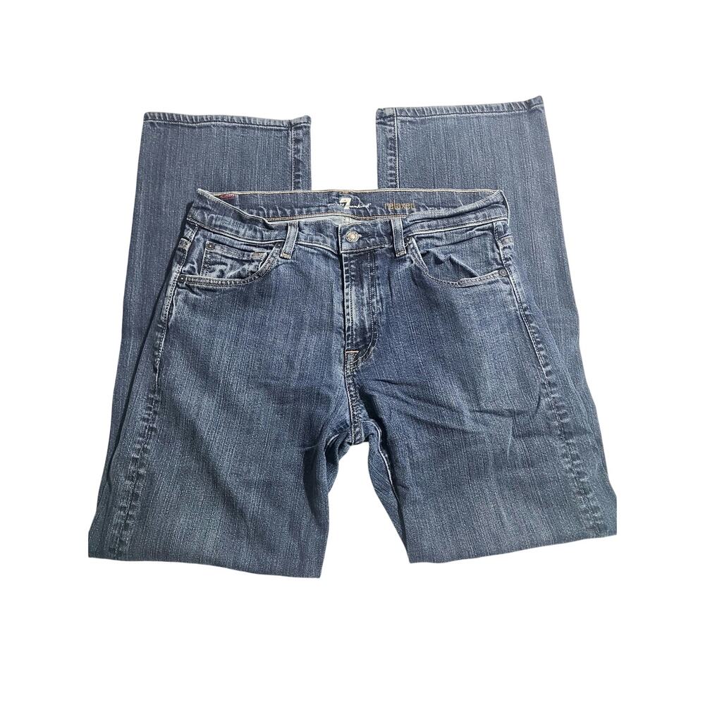 7 For All Mankind Jeans Men 33 Relaxed Straight Dark Wash Denim Classic 5 Pocket